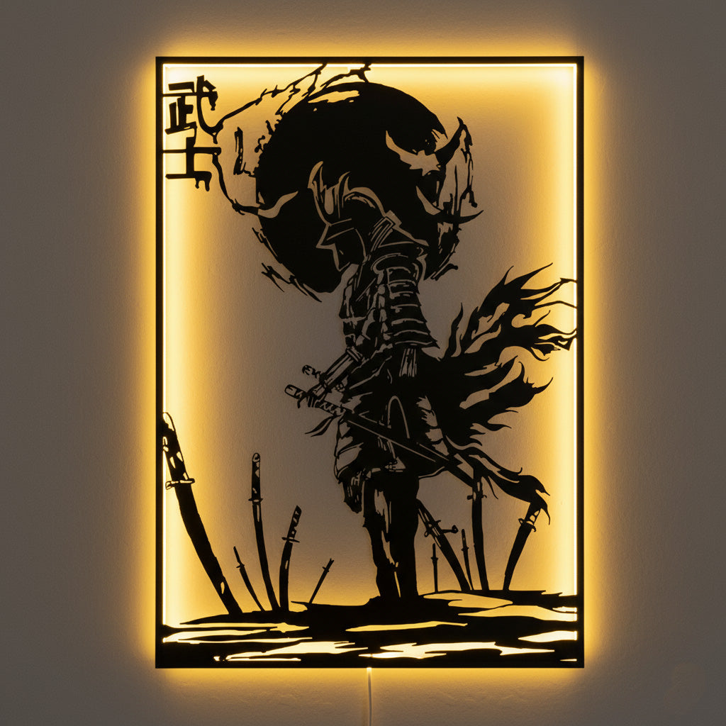 Samurai Anime »» ١۰۰ سال Metal Frame With Light