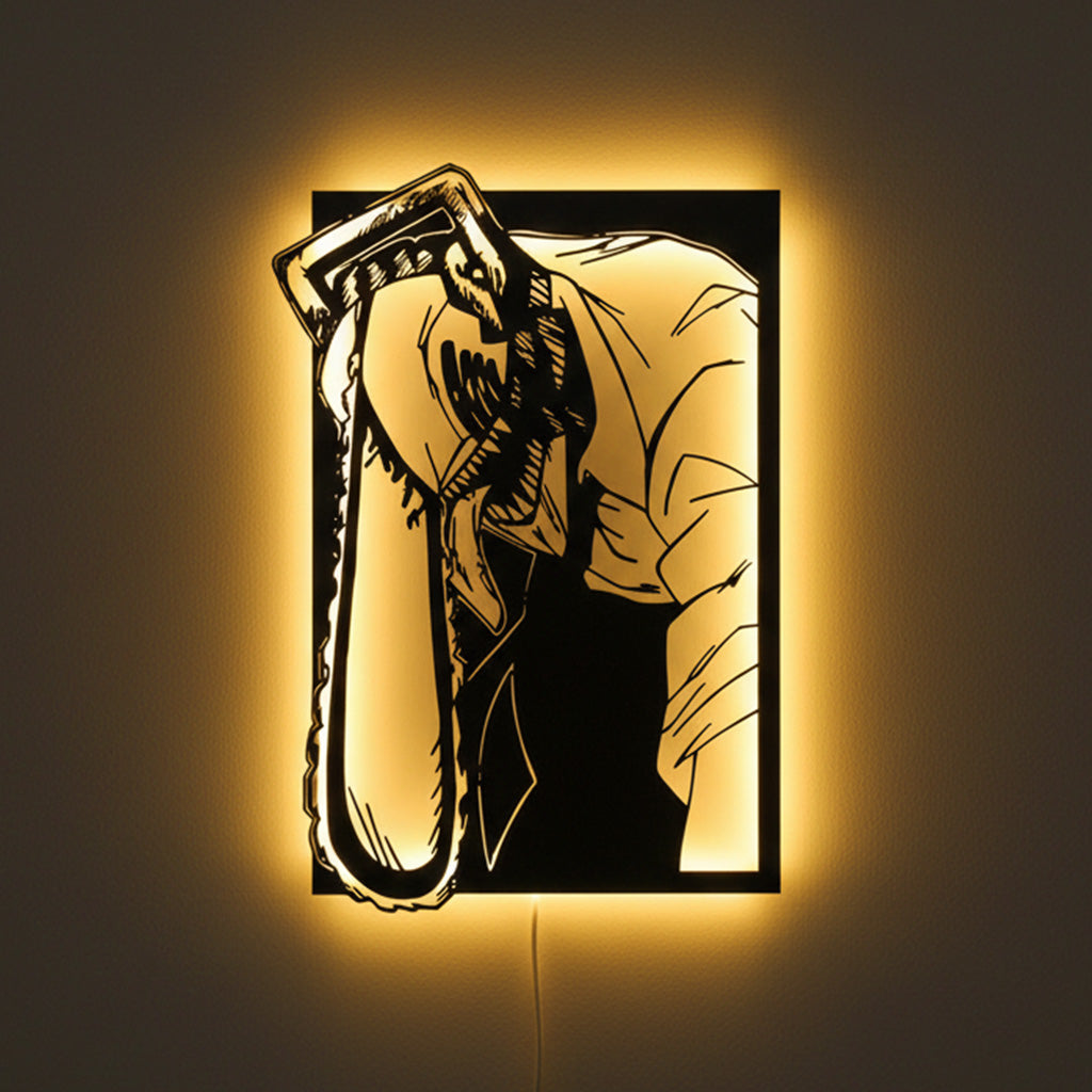 Denji - Chainsaw Man »» ١۰۰ سال Metal Frame With Light