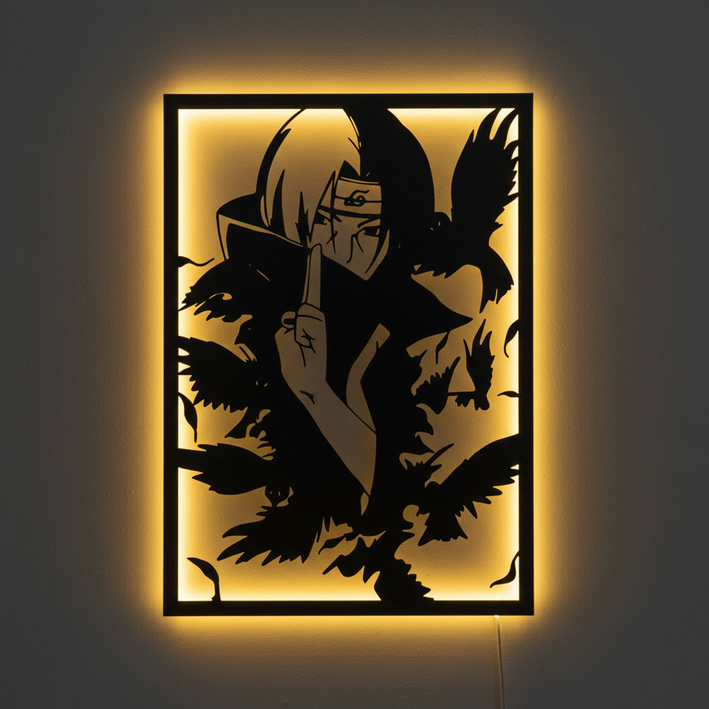 Itachi - Naruto »» ١۰۰ سال Metal Frame With Light