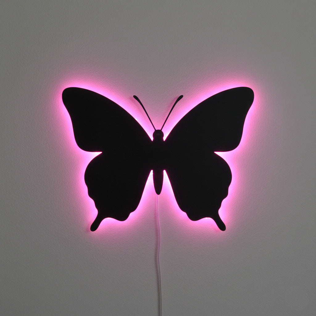 UNDER 1500 - Cute Butterfly For Girls Metal Frame With Light »» ١۰۰ سال