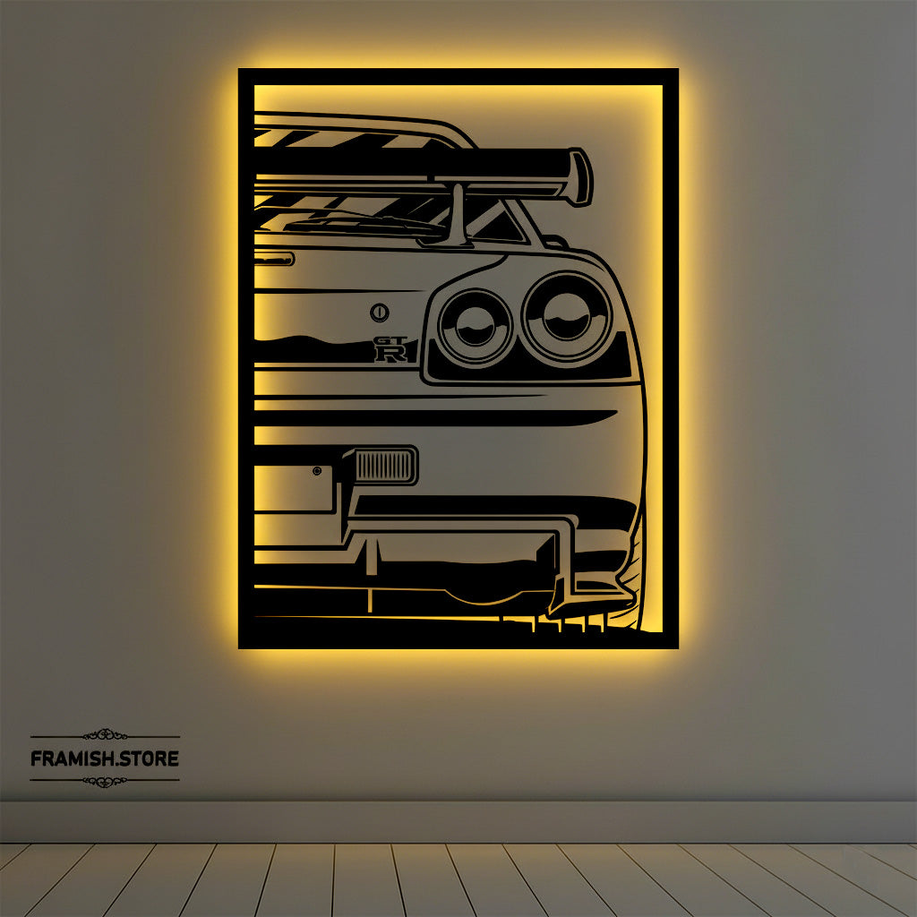 Luxury Neon Car »» ١۰۰ سال Metal Frame With Light