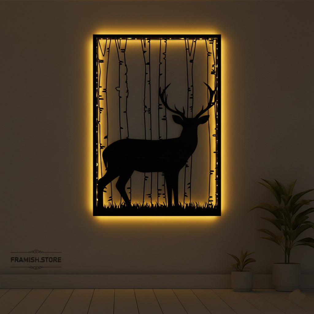 Glowing Deer  »»   ١۰۰ سال Metal Frame With Light