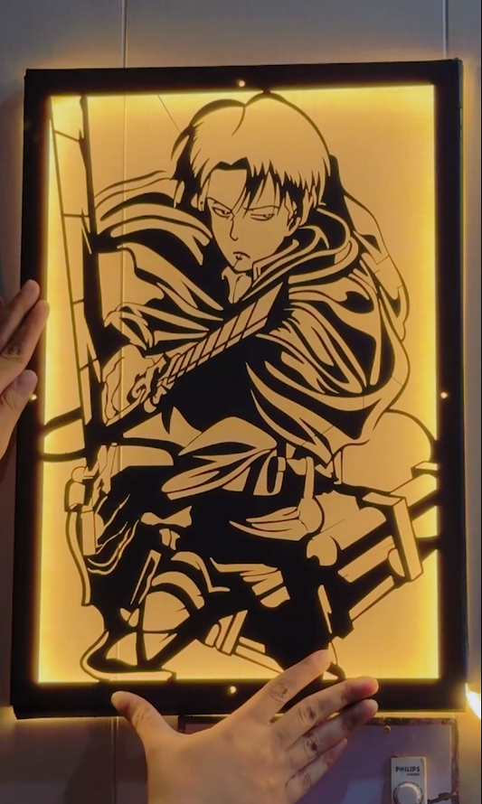 Levi - Attack On Titan  »»   ١۰۰ سال Metal Frame With Light